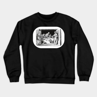 Burial scene of an old man in the 19th century Crewneck Sweatshirt